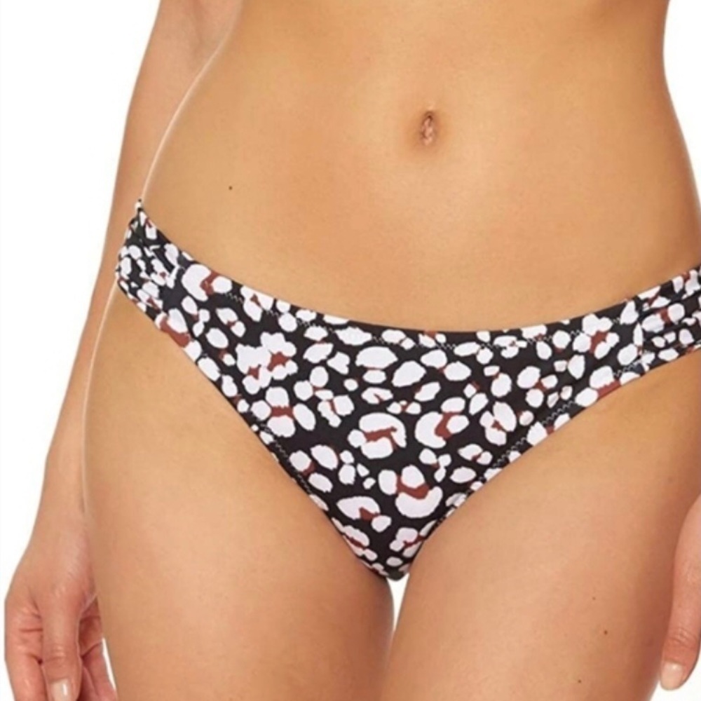Jessica Simpson Cool Cats Bikini Bottom Size XL Ruched Hipster Style Ocean NWOT